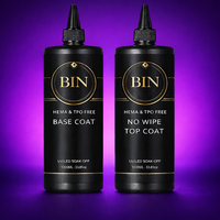 BIN HEMA TPO Free 1000ml Grand Volume Gel Base Chrome Sans Résidu, Vernis à Ongles Mat Diamant (Base et Top Coat) en Gros