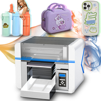 A3 Multifunctionele Uv Flatbed Inkjet Printer Ab Lijmvernis Horloge Wijzerplaat Label Verpakking Dtf Printer Hoge Uv Afdrukken
