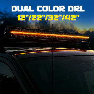 <span class=keywords><strong>Barra</strong></span> Luminosa <span class=keywords><strong>LED</strong></span> da 12/22/32/42 Pollici con Omologazione E-mark, Luce Diurna Ambra ad Alta Luminosità per Veicoli <span class=keywords><strong>Fuoristrada</strong></span> 4x4, Camion e UTV - Product Image 2