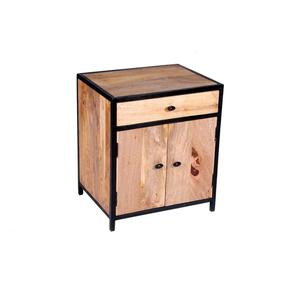 Tables de chevet faites à la main de luxe modernes en bois sculpté 1 tiroir 2 meubles de rangement de chevet pour chambre salon - Product Image 1