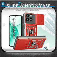 Coques de téléphone portable étanches en TPU+PC de style fenêtre coulissante pour Blade A56 A35 A55 A35E 4G 5G avec protection de l'objectif de l'appareil photo