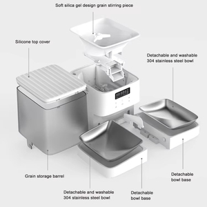 Distributeur automatique de nourriture pour animaux de compagnie CITICITY Tuya pour chiens et chats, 5L, en acier, avec contrôle à distance via application mobile Wifi et puce électronique - Product Image 6