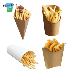 Wholesale 8OZ/12OZ/16OZ Custom Printing Single Wall Black <strong>Paper</strong> Waffle <strong>Cup</strong>, French Fries Waffle Packaging Box - Product Image 4