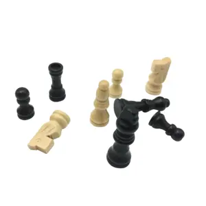4-131 — figurines d'échecs en bois, 32 pièces, jeu de société
