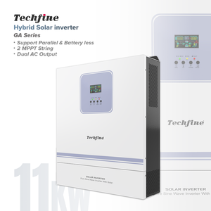 Onduleur Solaire Hybride Techfine <span class=keywords><strong>Source</strong></span> Factory 10000W 11000W 10kVA 48V 150A Monophasé avec Double Chargeur MPPT 11KW 10KW - Product Image 1