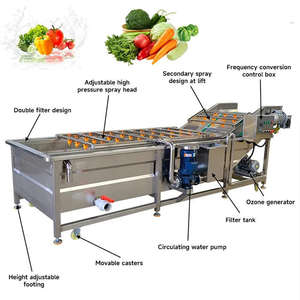 Commerciële Industriële Transportband Blad Ozon Groente Was-En Reinigingsmachine Fruitwasmachines Landbouwprijs - Product Image 5