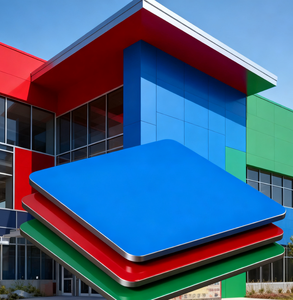 Nhà Máy pvdf ACP giá thép tấm cửa hàng Mặt trận tường ốp màu xanh 6 mét nhôm Composite Panel Sheets nhà sản xuất tại Trung Quốc - Product Image 2