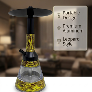 Set de Cachimba Portátil de Aluminio con Diseño de Leopardo, con Cazoleta de Silicona y Accesorios de Pinzas, Venta al por Mayor - Product Image 1