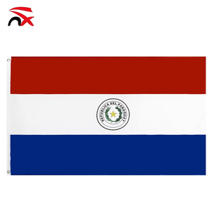 Nuoxin fábrica al por mayor <span class=keywords><strong>Bandera</strong></span> de Paraguay 3*5 pies poliéster <span class=keywords><strong>Bandera</strong></span> de País paraguayo - Product Image 6