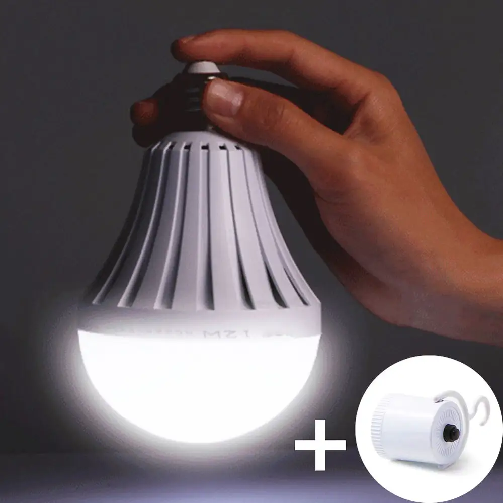 נטענת חירום LED אור הנורה E27 מנורת הנורה קסם