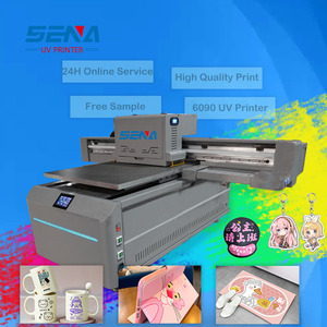 60*90 UV phẳng máy in cho Golf Bóng chai thủy tinh phonecase Giày kim loại PVC máy in UV với CCD trực quan định vị - Product Image 1