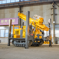 Machine hydraulique de forage de puits d'eau de forage montée sur chenilles 100m 200m 300m