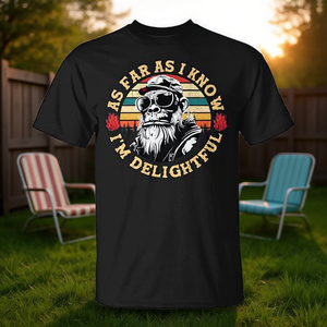 As Far As I Know I'm Delightful Monkey - Camiseta con diseño gráfico vintage, corte unisex - Product Image 3