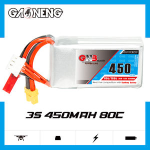 GAONENG GNB 3S 450MAH 11.1V 80C XT30 JST çift bağlayıcı kare tipi RC LiPo pil FPV DRONE - Product Image 2