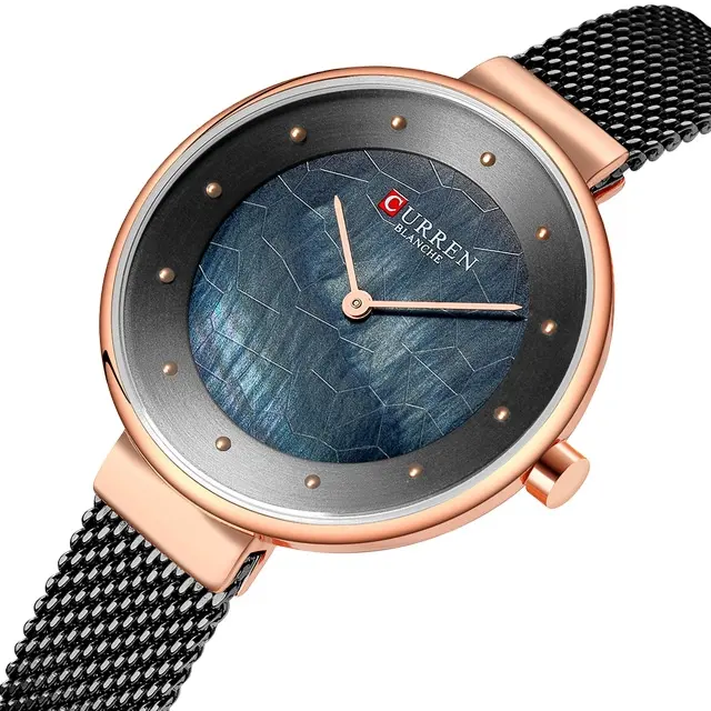 CURREN Ladies Watches 9032 Fashion Steel Mesh Quartz Wrist watch for Women Trend Dress Bracelet Women's Watch Relogio Feminino