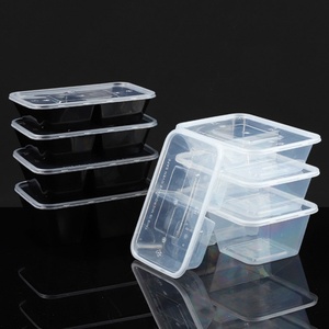 Boîtes Bento jetables transparentes épaissies en gros et couvercles, contenants en PP de qualité alimentaire micro-ondables pour sandwichs et nouilles - Product Image 2