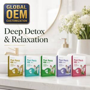Parches Desintoxicantes para Pies Surtidos: Jengibre, Menta, Lavanda, Rosa, Té <span class=keywords><strong>Verde</strong></span>, Vinagre de Bambú, Turmalina, Quitosano. OEM, ODM, CE. Para Dormir <span class=keywords><strong>y</strong></span> Relajarse. - Product Image 1