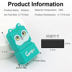 <span class=keywords><strong>Tampon</strong></span> <span class=keywords><strong>encreur</strong></span> personnalisé en caoutchouc <span class=keywords><strong>pour</strong></span> vêtements d'enfants, motif dessin animé, étanche, inaltérable, <span class=keywords><strong>pour</strong></span> la maternelle, 27x9mm, avec <span class=keywords><strong>tampon</strong></span> <span class=keywords><strong>encreur</strong></span> - Product Image 5