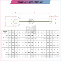 Goupille fendue en U durable M1-M8, goupille de fixation élastique ouverte pour réparation automobile, usine OEM
