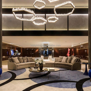 Nghệ thuật đá thạch anh trang trí chiếu sáng tự nhiên pha lê đá đèn chùm đá pha lê Đèn chùm cho khách sạn phòng khách - Product Image 5