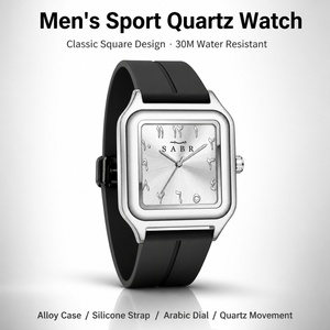 Montres ODM minimalistes <span class=keywords><strong>de</strong></span> luxe, fabricants <span class=keywords><strong>de</strong></span> montres OEM personnalisées avec mon propre design, montres arabes noires, argentées, vertes Sabr <span class=keywords><strong>pour</strong></span> hommes - Product Image 1