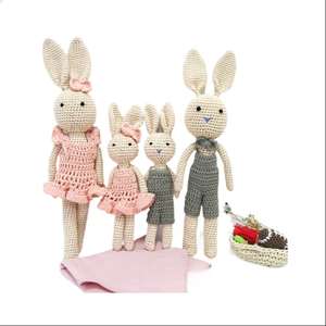 Eco Friendly fatti a mano uncinetto bambola di coniglio ornamento decorazione asilo nido casa peluche coniglio peluche giocattoli - Product Image 4