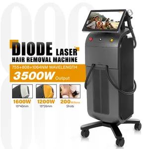 Máquina de depilação a laser 808nm Profissional Ice Titanium 3500W Grande Powwer Máquina de depilação a laser de diodo permanente