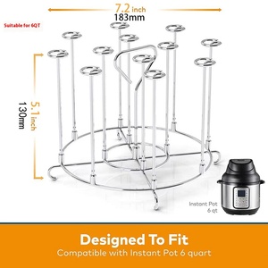 <span class=keywords><strong>Ninja</strong></span> Foodi 6Qt/8Qt Accessory Pack-304 Acier Inoxydable Friteuse À Air Brochette Stand Kabobs <span class=keywords><strong>Grill</strong></span> Rack Boxed <span class=keywords><strong>Grill</strong></span> Accessoires - Product Image 6
