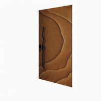 Portes pivotantes d'entrée de villa de luxe moderne, isolation acoustique, alliage d'aluminium, ouverture à battant en bois, surface finie GAAS DS-PD913 5