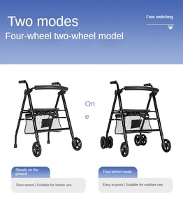 Bâton de marche pliable de réadaptation Cadre de marche utilisé Marche pour personnes âgées - Product Image 5