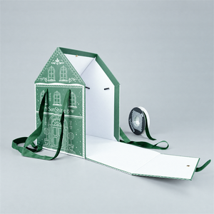 Boîte carrée rigide auto-élevante en papier écologique de luxe pour emballage alimentaire et cadeaux de Noël - Product Image 3