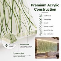 Panneau rétroéclairé en acrylique TP-106 certifié CE ISO, écologique, en herbe naturelle, couleur personnalisée, pour table de salle de bain d'hôtel et cloison de séparation