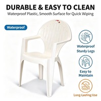 Chaise de salle à manger moderne en PP pour extérieur et intérieur, chaise de jardin empilable en plastique épaissi pour hôtel, parc, villa, atelier