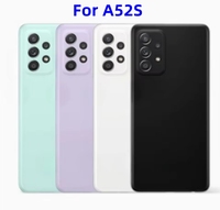Coque arrière en verre pour Samsung Galaxy A52 A52S 5G A525F A526B A528B Pièces de réparation de la coque arrière Porte de la batterie