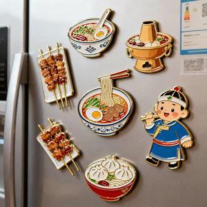 Factory <b>Magnet</b> Fridge Refrigerator Silver Enamel Logo Magnetic Fridge 2d 3D Design Cartoon Zinc Alloy Metal Custom Fridge <b>Magnet</b> - Product Image 1