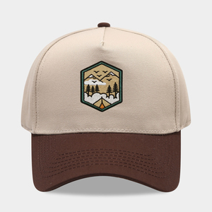 OEM ODM Custom Logo 5 Panel Structured A-<b>Frame</b> Two Tone Baseball Caps Wholesale 3D <b>Embroidery</b> Gorras - Product Image 4