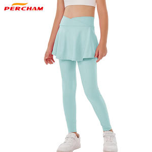 Benutzer definierte Logo Kinder Rock Leggings Hochwertige Cross Taille Tennis Rock Strumpfhose <span class=keywords><strong>2</strong></span> in 1 Sport rock mit Leggings - Product Image 6