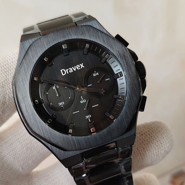 Fashion Design High Quality Quartz Watch Mineral Glass Alloy case Luxury Leather Watch for Men