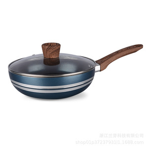 Nonstick Cookware Set 20 24 28Cm Saucepan Frying <b>Pan</b> With Lid Round For Kitchen Use - Product Image 2