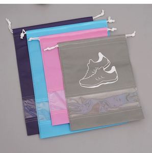 Sac à chaussures en non-tissé avec cordon de serrage, imperméable et anti-poussière, pour le voyage et le rangement (vente en gros) - Product Image 4