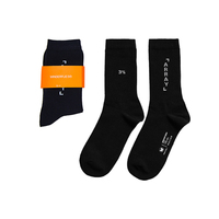 Logo personnalisé Chaussettes de sport tricotées pour hommes Chaussettes de compression athlétiques souples pour le cyclisme
