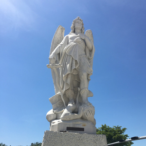 Estatua de Arcángel de San Miguel de mármol hecho <span class=keywords><strong>a</strong></span> mano de diseño famoso - Product Image 4