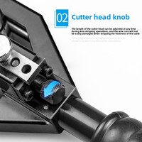 Outil de dénudage de câbles haute tension en acier inoxydable de qualité industrielle EXPLOIT, poignée en caoutchouc, pour installation XLPE, semi-conducteur, garantie 3 ans