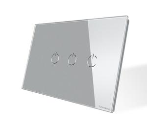 Interrupteur mural en verre trempé YuHe Group, 1 gang 1 voie, commande tactile, design minimaliste, IP20, 16A, 250V - Product Image 3