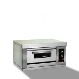 Custom Size Stainless Steel 201 Commercial Baking Equipment Gas Control System Deck Oven With Steam