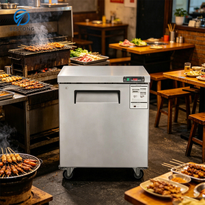Refrigerador comercial de mostrador de una sola temperatura con termostato digital, enfriamiento ajustable, apagado automático y ruedas para delicatessen y cafetería - Product Image 4