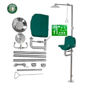 Emergency Shower And Eyewash Stainless Steel Safety Eye Wash Station ANSIZ358.1-2014