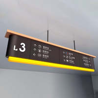 Panneau d'affichage en saillie intérieure de supermarché Panneau d'affichage publicitaire pour caisse de sortie LED illuminée suspendue Panneau de plafond