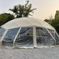 Tente dôme géodésique JLW pour camping, extérieur, 4 saisons, blanche, capacité 50-3600 personnes, idéale pour événements et complexes hôteliers