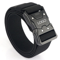 Ceinture tactique classique en tissu tressé pour homme, à boucle à dégagement rapide, élastique et extensible, vente en gros